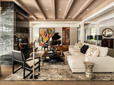 Transitional Family Room by Kane Development Corporation