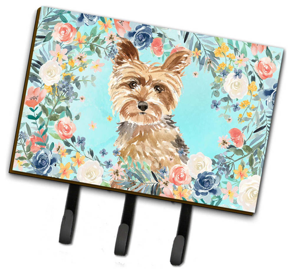 Large Carolines Treasures SS8188TH68 Yorkie Leash Holder or Key Hook Multicolor Large Carolines Treasures SS8188TH68 Yorkie Leash Holder or Key Hook Multicolor