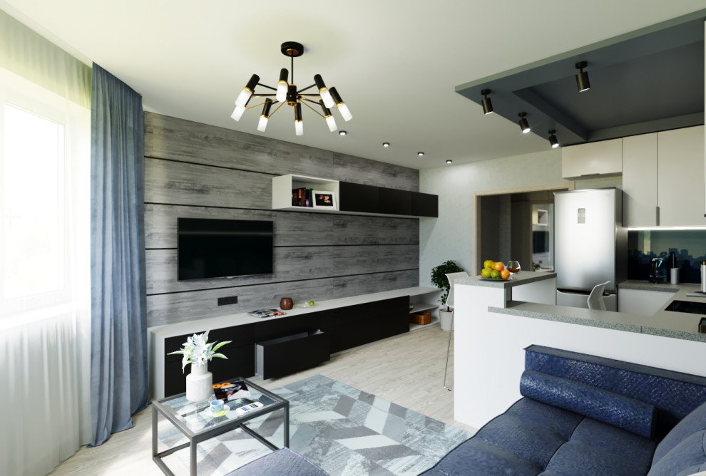 Интерьер "Тёмная ночь" над городом