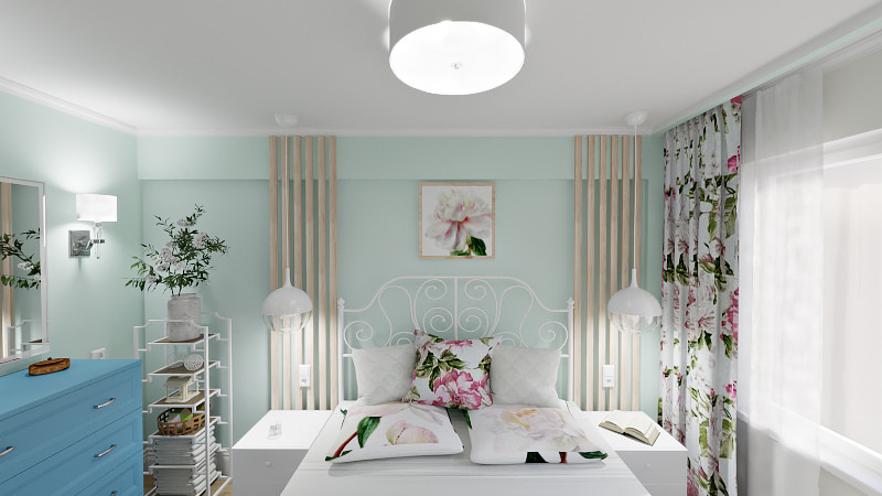 Мятная спальня