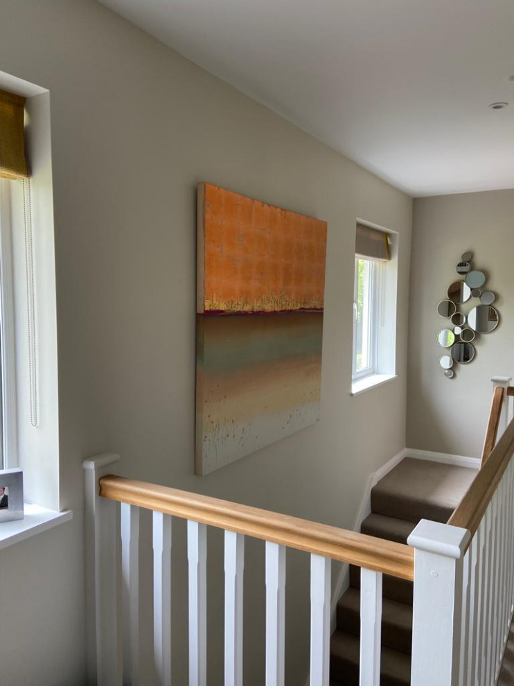 This is an example of a contemporary staircase in Buckinghamshire.