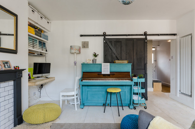 Hackney Flat eklektisk-hjemmekontor
