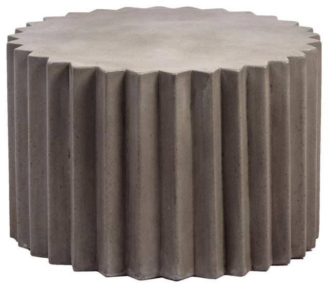 Outdoor Sunburst Concrete Table - Industrial - Outdoor Side Tables - by ... - Outdoor Concrete Table With Hot Tub Insert