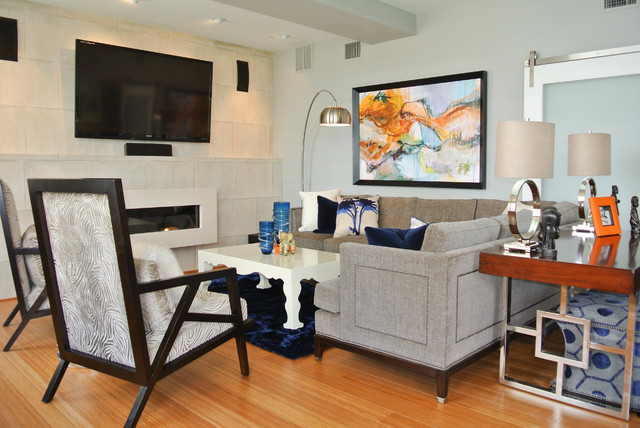 Modern Downtown Loft contemporaneo-salon