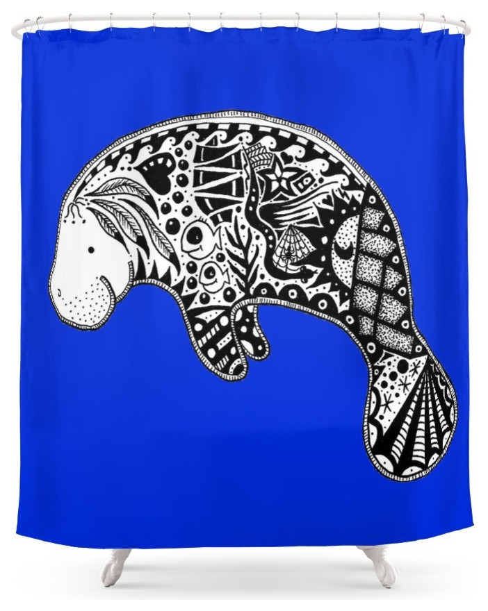 Manatee Shower Curtain Beach Style Shower Curtains By Society6
