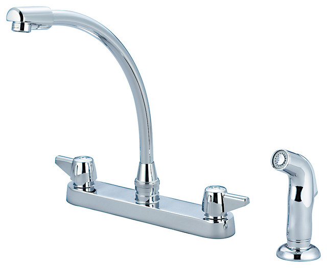 Central Brass Two Handle Cast Brass Kitchen Faucet Contemporary