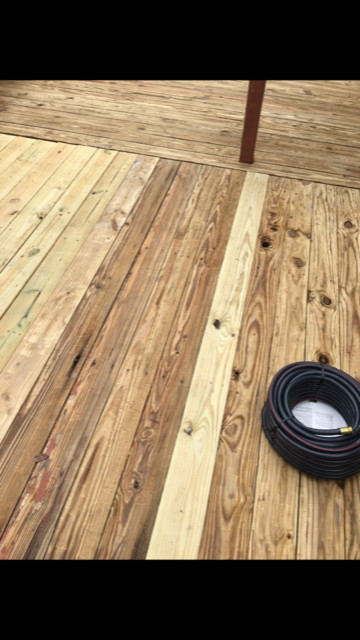 Deck Stain Pressure Washed