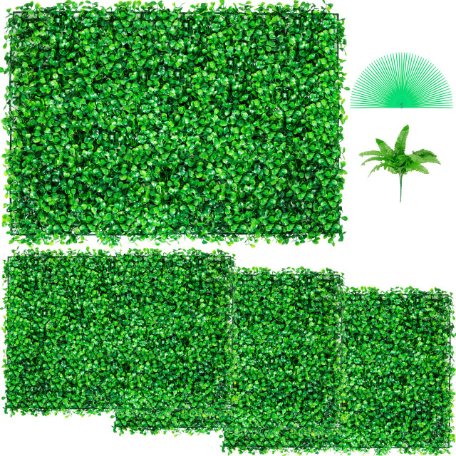 Artificial Hedge Plant Privacy Fence Screen Topiary Decorative Wall 24