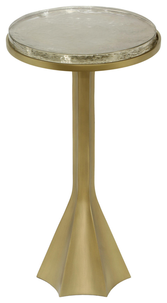 Gabrielle Round Side Table Antique Brass Modern Coffee Tables