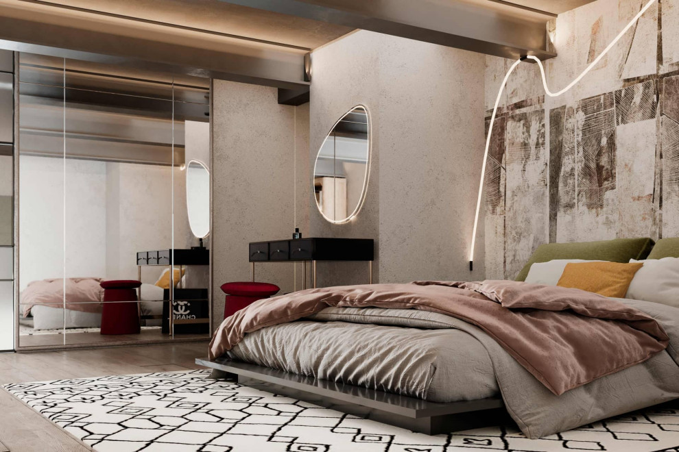 Photo of an industrial bedroom in Moscow.