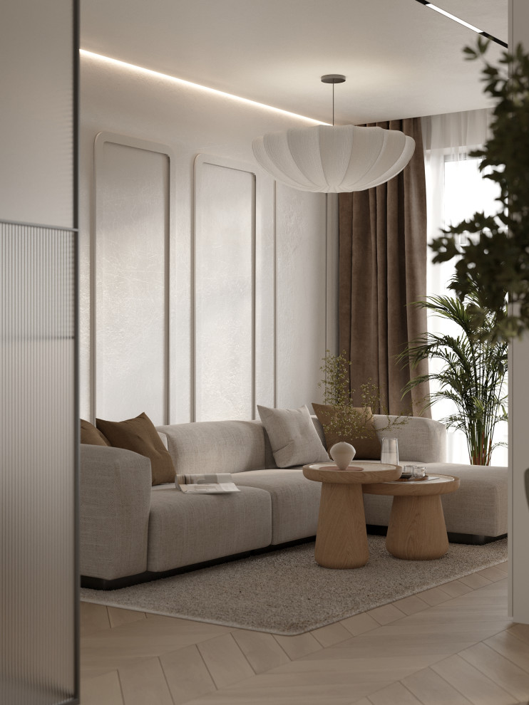 Проект 2-х уровневой квартире в эко-стиле.