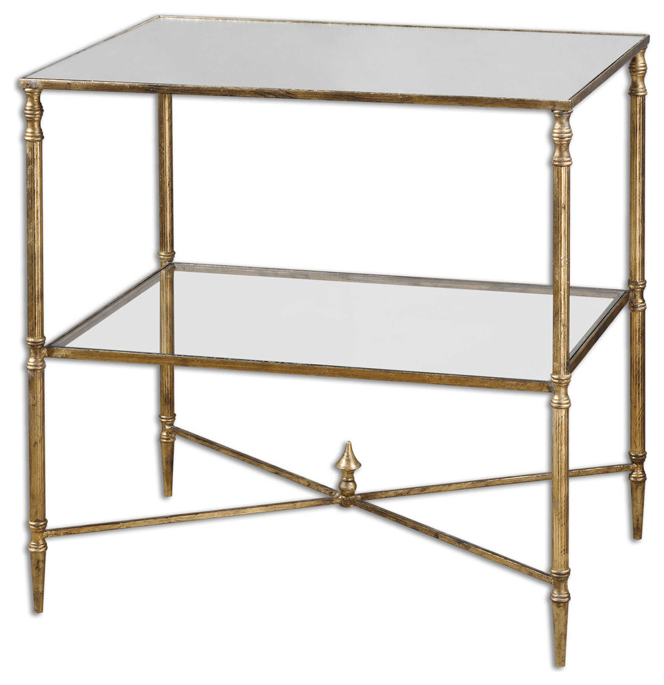 Henzler Mirrored Glass Lamp Table By Designer Matthew Williams