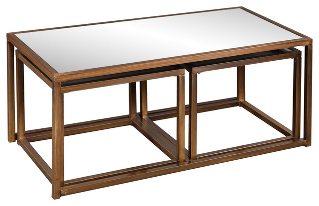 Thalia 3 Piece Nested Tail End Tables Set Contemporary Thalia 3 Piece Nested Tail End Tables Set