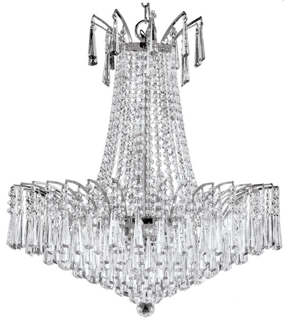 Artistry Lighting Victoria Drop Collection Crystal Chandelier, Chrome, 24"x24"