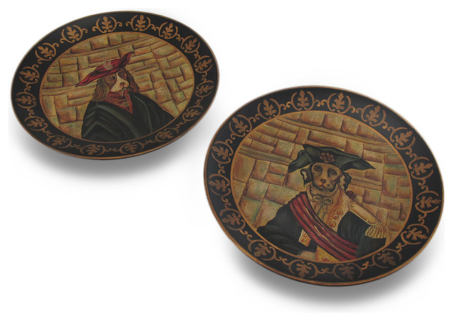Set of 2 Royal Design Dog Collector Plates - Napoleon and Henry III