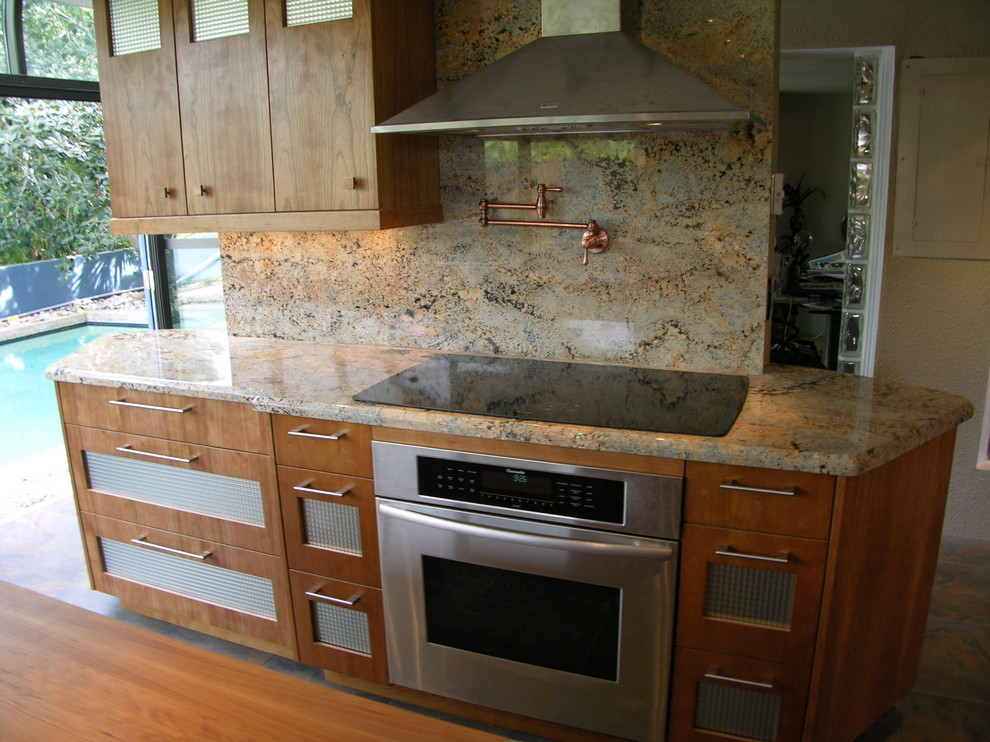 Example of a transitional kitchen design in Miami