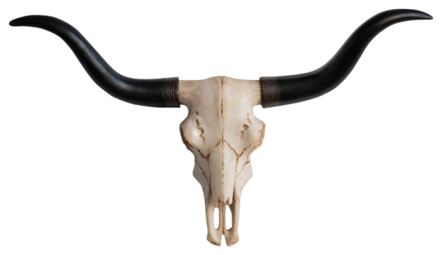 Faux Longhorn Skull Mini, Bone