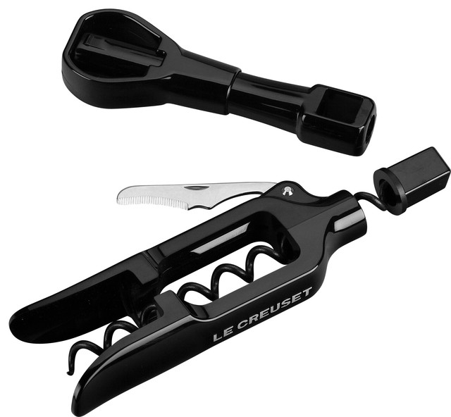 Le Creuset Black Pocket Model Wine Bottle Opener Transitional Wine And Bottle Openers by