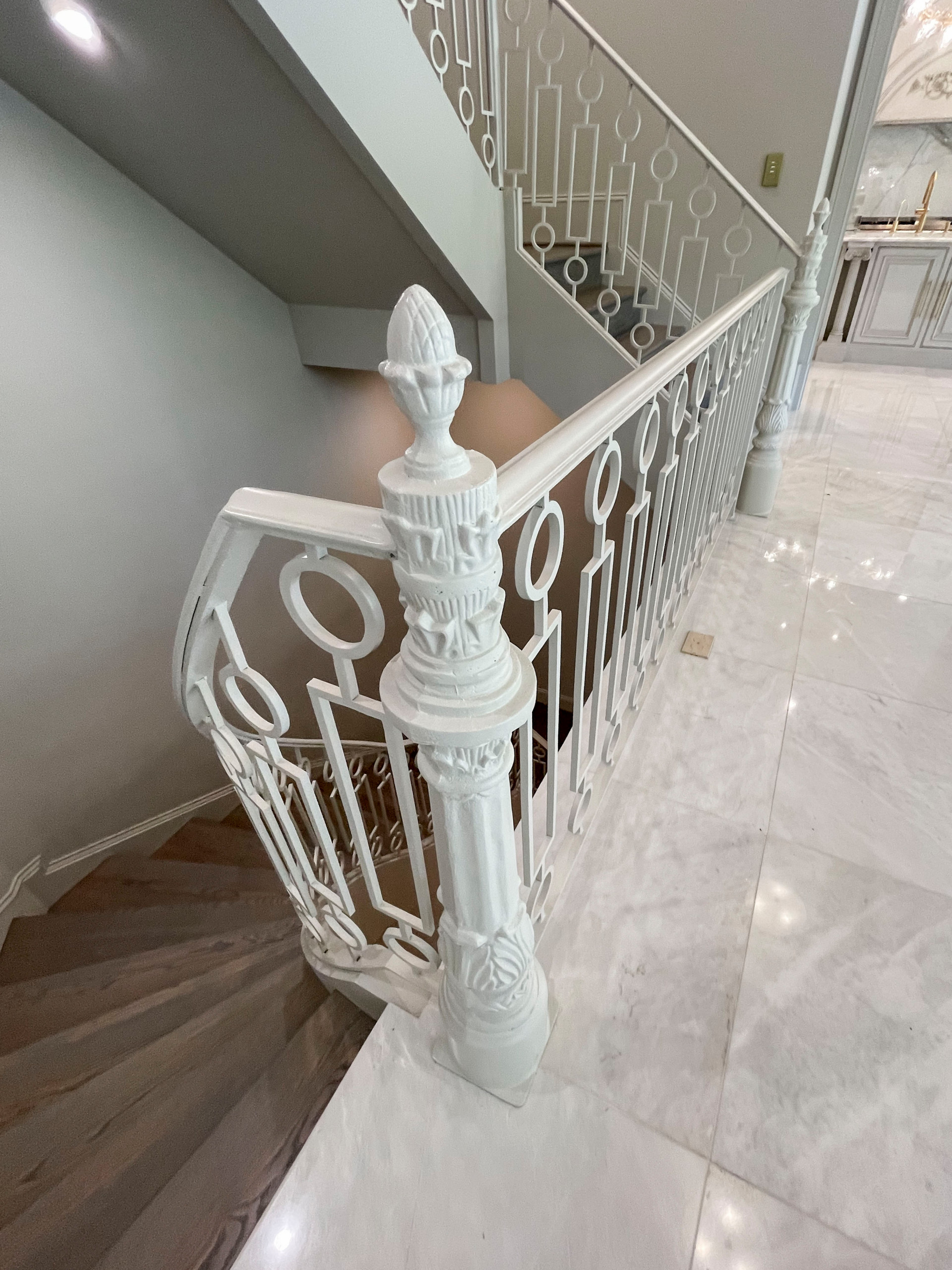 104_Curved Staircases in 18th Century French Inspired Mansion, Mclean VA 22101