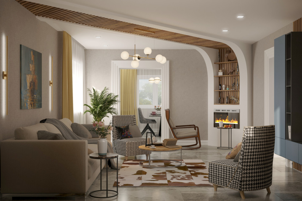 Интерьер жилого домас мансардой,г. Бор