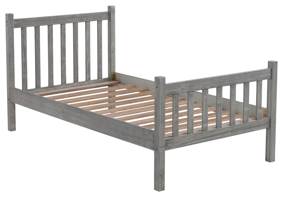 Windsor Wood Slat Twin Bed Farmhouse Kids Beds by Trademark Global Houzz