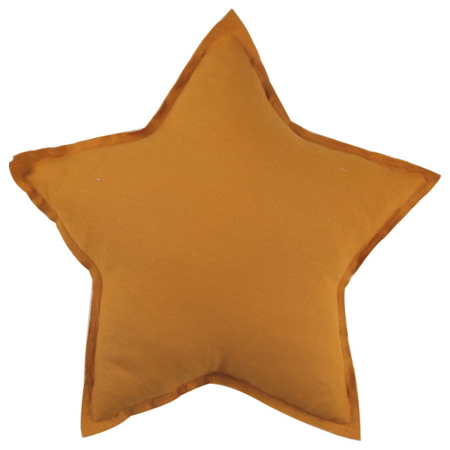 Dark Yellow Creative Handmade Star Shape Sofa Cushions Pillows