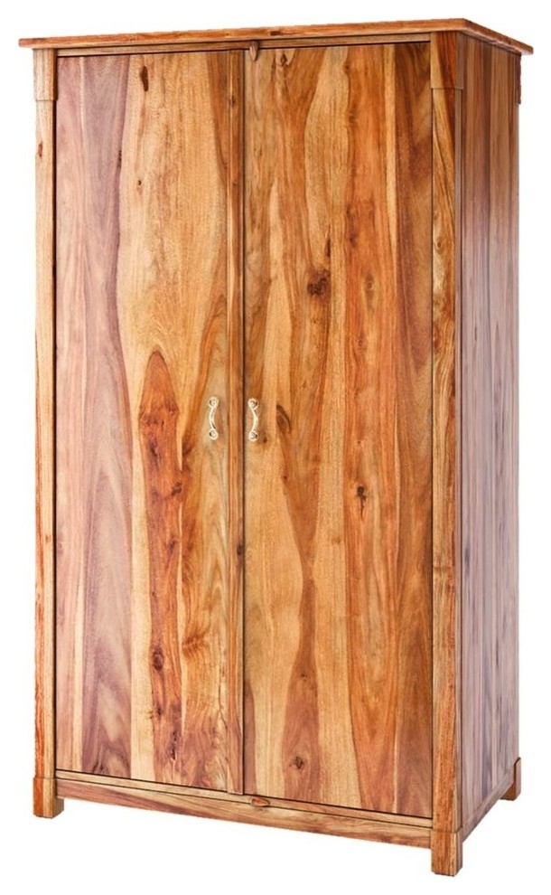Modern Farmhouse Solid Wood Wardrobe, Armoire Solid Wood