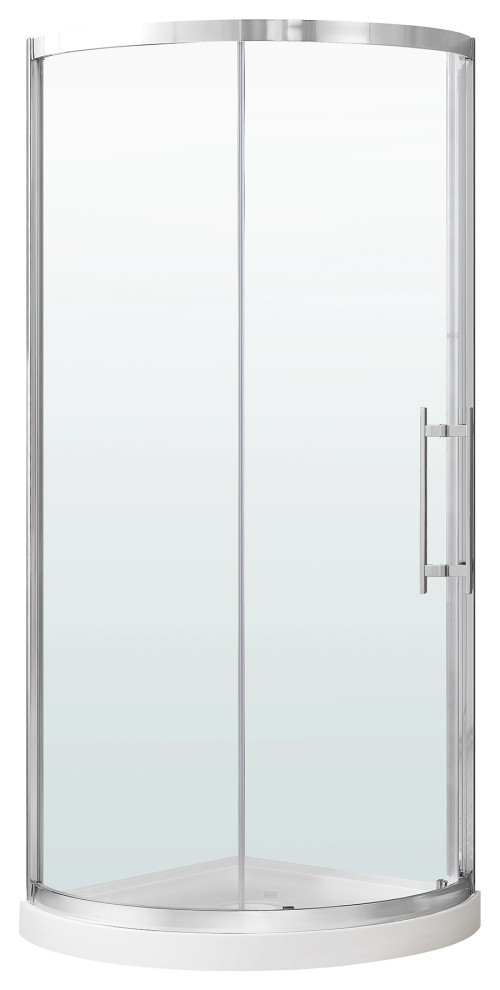 OVE Decors Breeze Pro 32" Corner Shower Kit Glass Panel Door Base