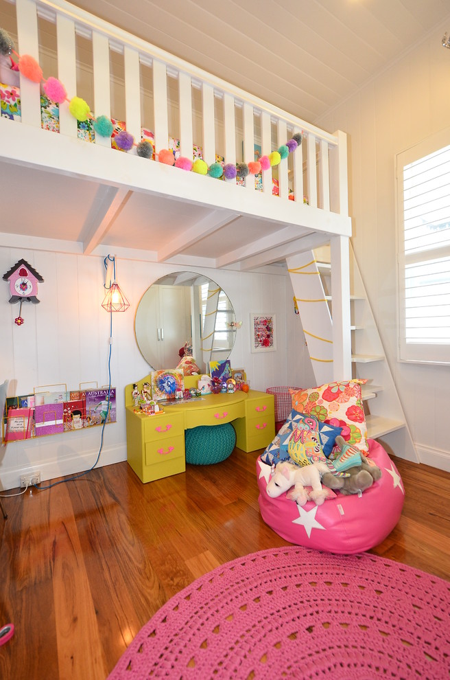 Design ideas for a traditional kids' playroom for girls in Brisbane.