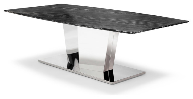 Black And White Marble Brushed Stainless Steel Sirah Coffee Table Black And White Marble Brushed Stainless Steel Sirah Coffee Table