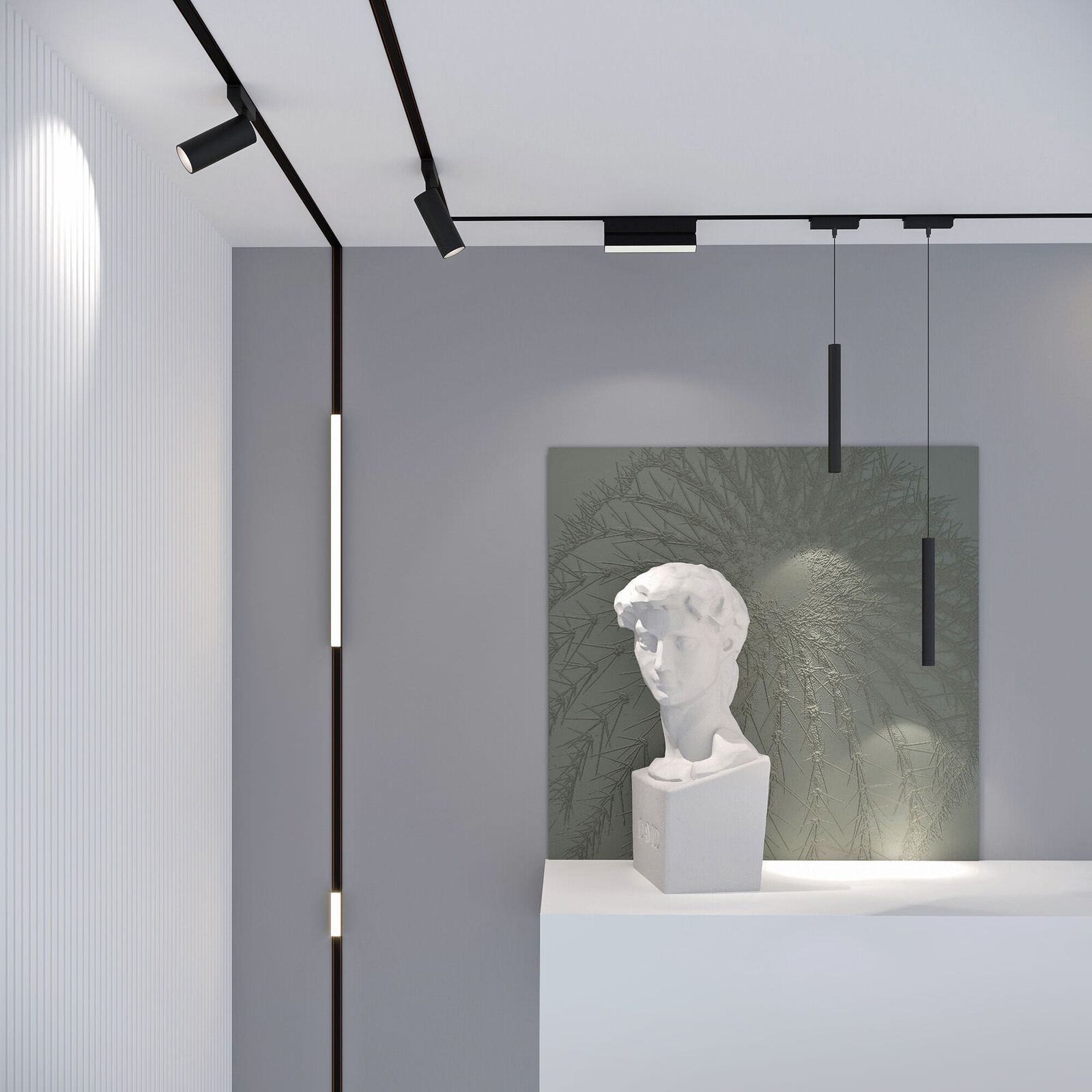 Flat Magnetic Трековый светильник 6W 4000K Alliet чёрный