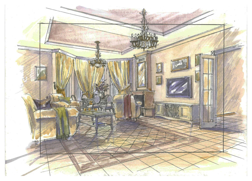 Альбом эскизов для интерьеров