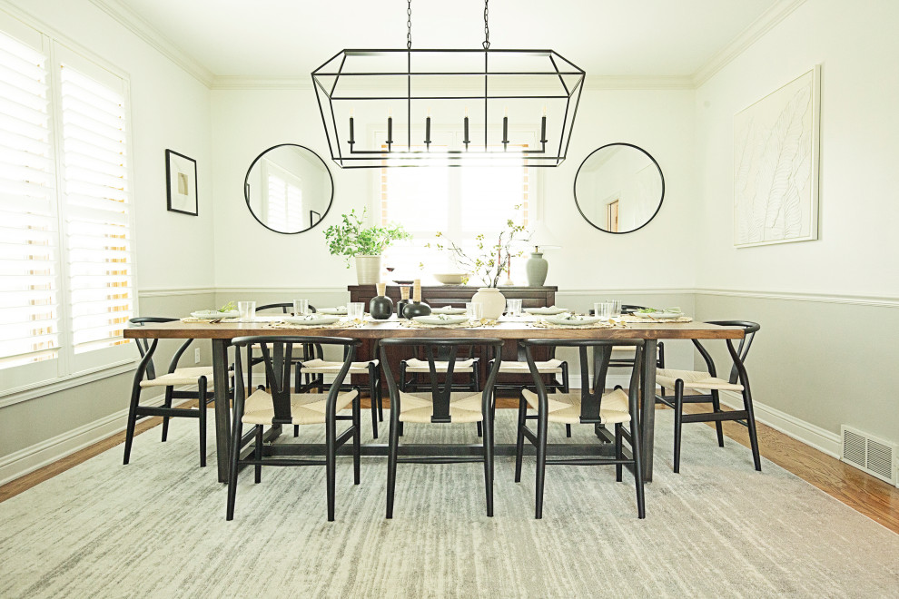 Transitional dining room photo in Milwaukee
