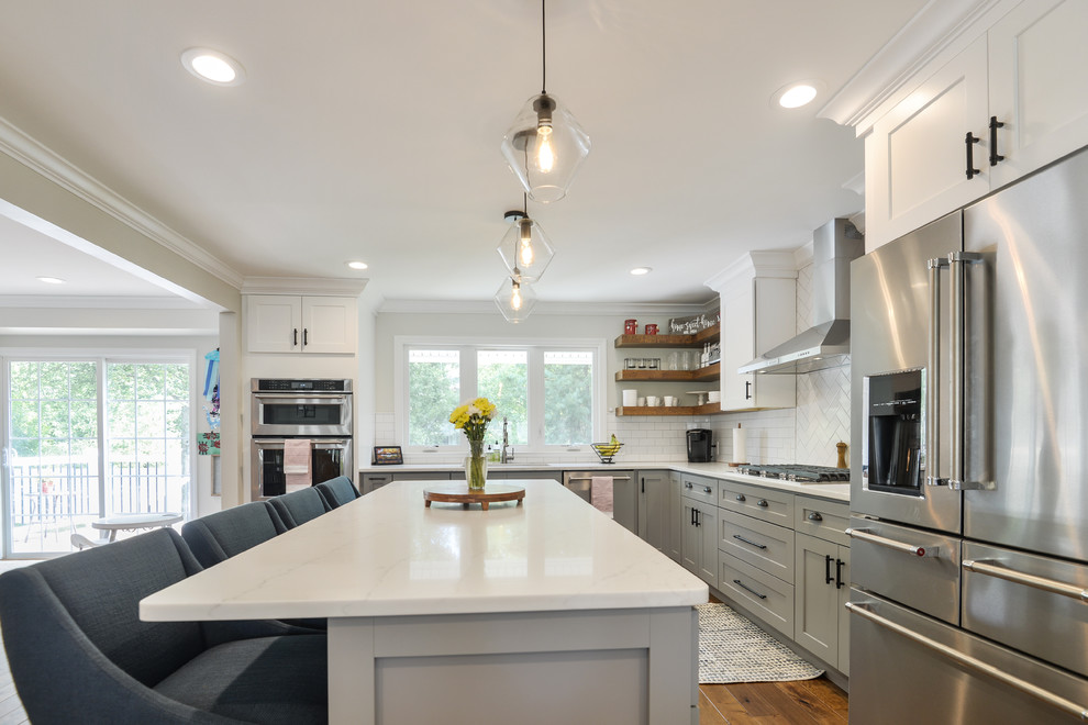 Example of a country kitchen design in Philadelphia