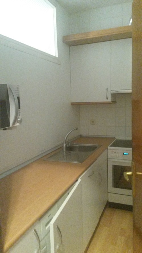 Ayuda con cocina estrecha y pequeña