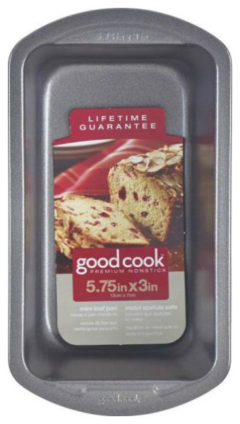 Good Cook 04024 Non-stick Loaf Baking Pan, Mini, 5.75" X 3"