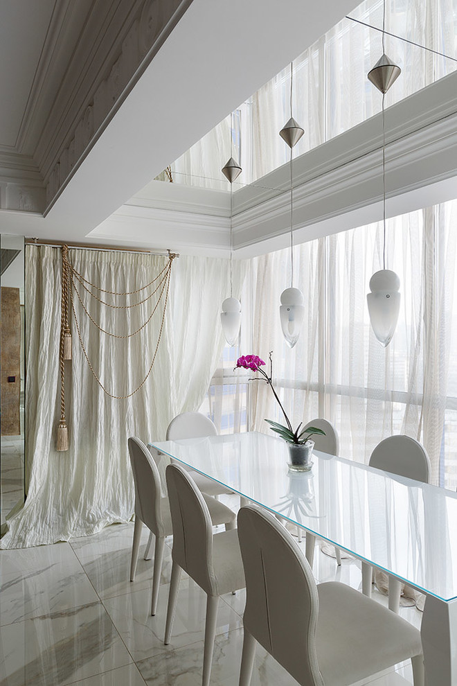 Photo of a mid-sized contemporary dining room in Saint Petersburg.