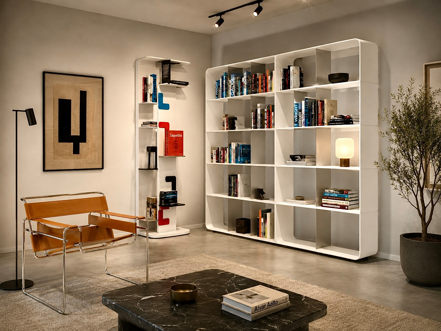 Interior design con inserimento delle librerie OBOOK e TREEBOOK di ZATOO DESIGNS