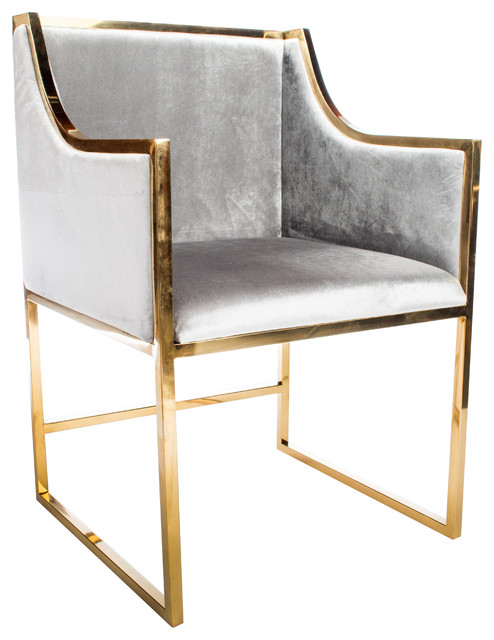 Erin Gold Dining Chairs, Set of 2