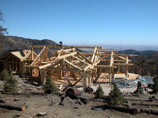 This is an example of an expansive exterior in Denver with three or more floors.