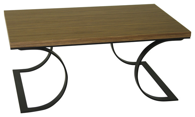 Claudine Coffee Table With Zebra Wood Top Coffee Tables By S L