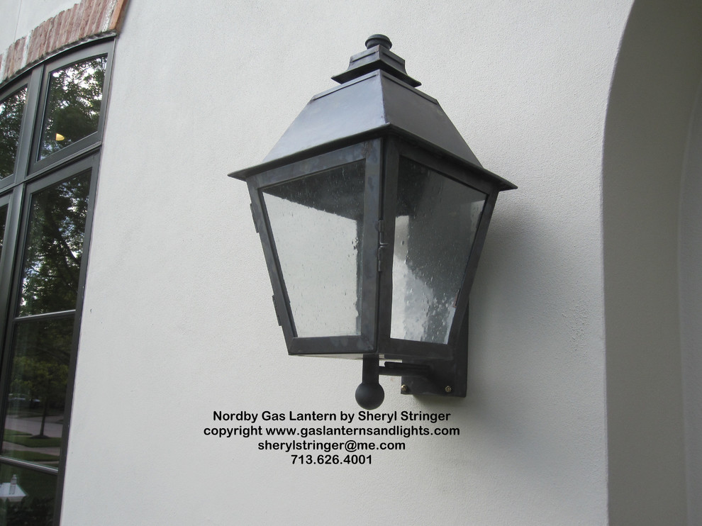 Sheryl's Nordby Style Gas Lantern Dark Patina Finish