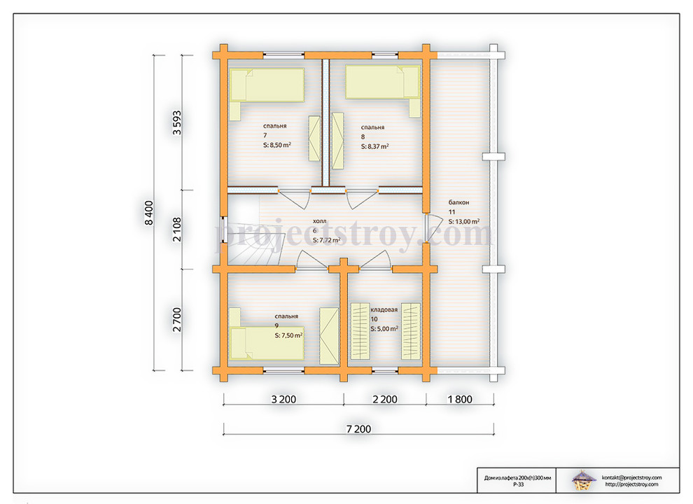 Небольшой дом из лафета