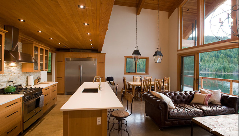 Contemporary Barrel Roof Timber Frame Cottage - Contemporary - Kitchen ...