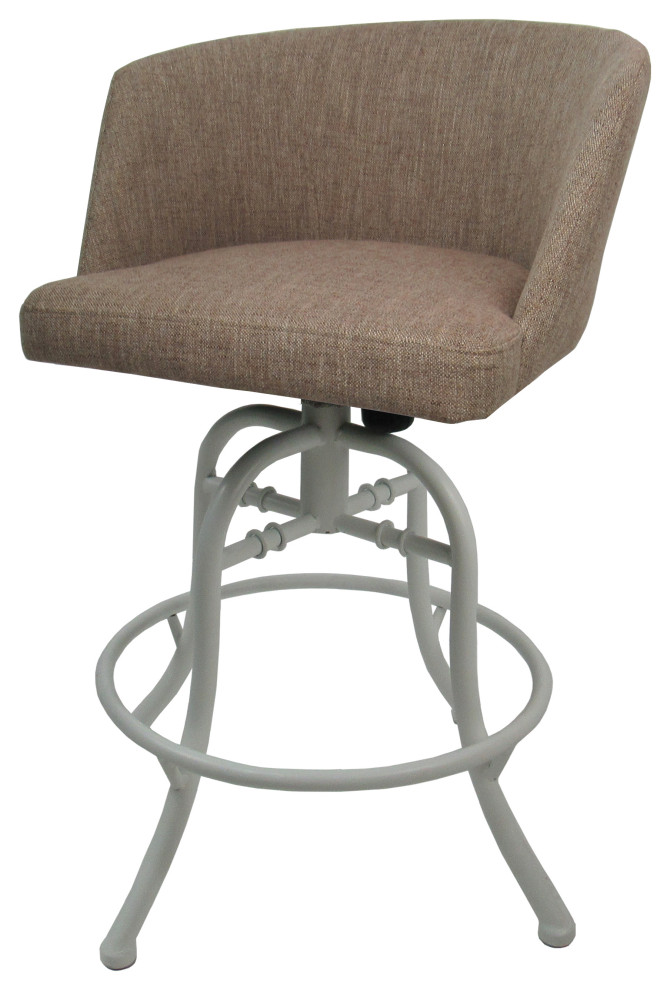 Swivel Tilt Counter 26" or 30" Metal Bar Stool Joey with White Base
