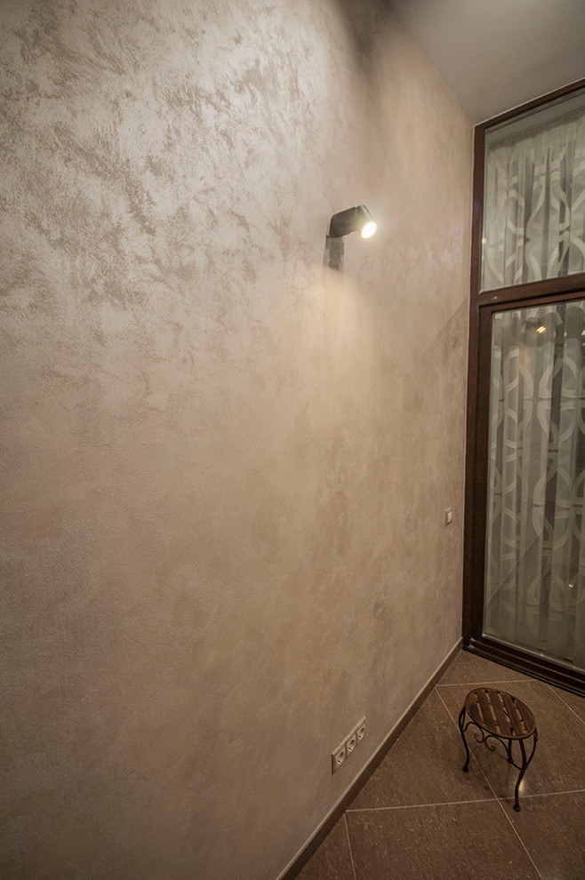 Частная квартира- отделка "Итальянская декоративная краска с эффектом песчаника"