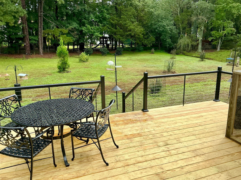 Wood Deck with Steel Cable Rails