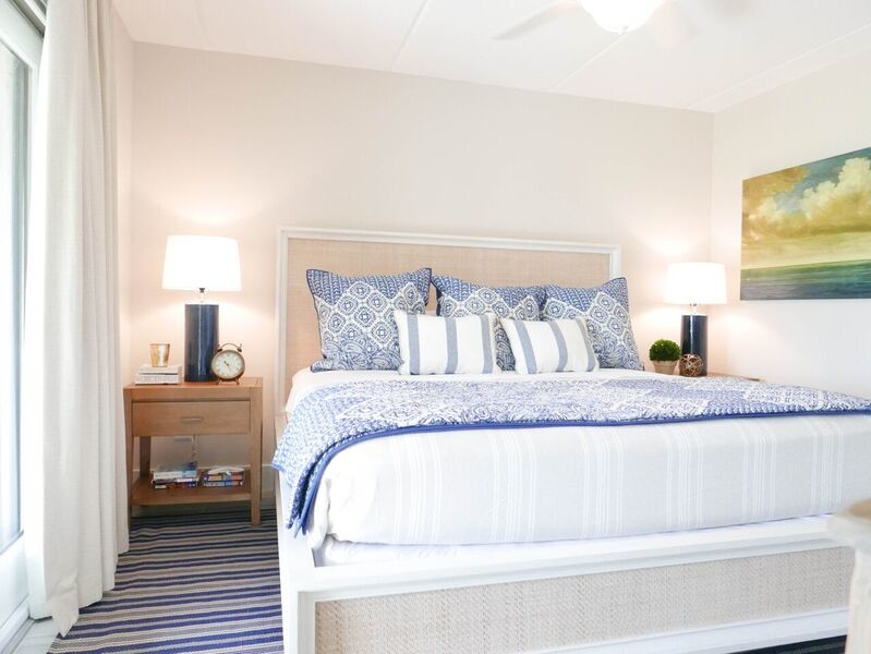 This is an example of a small beach style master bedroom in Jacksonville.