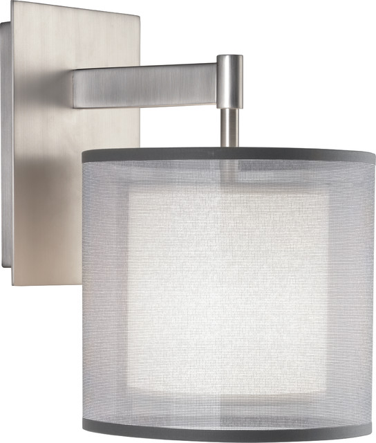 Robert Abbey Saturnia Wall Sconce, Stainless Steel