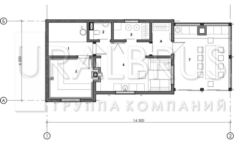 Проект бани Д  163